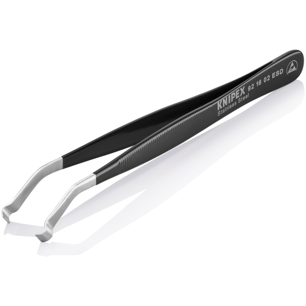 Пинцет Knipex ESD позиционирующий (изогнутый под углом 35°), 120 мм (92 16 02 ESD)