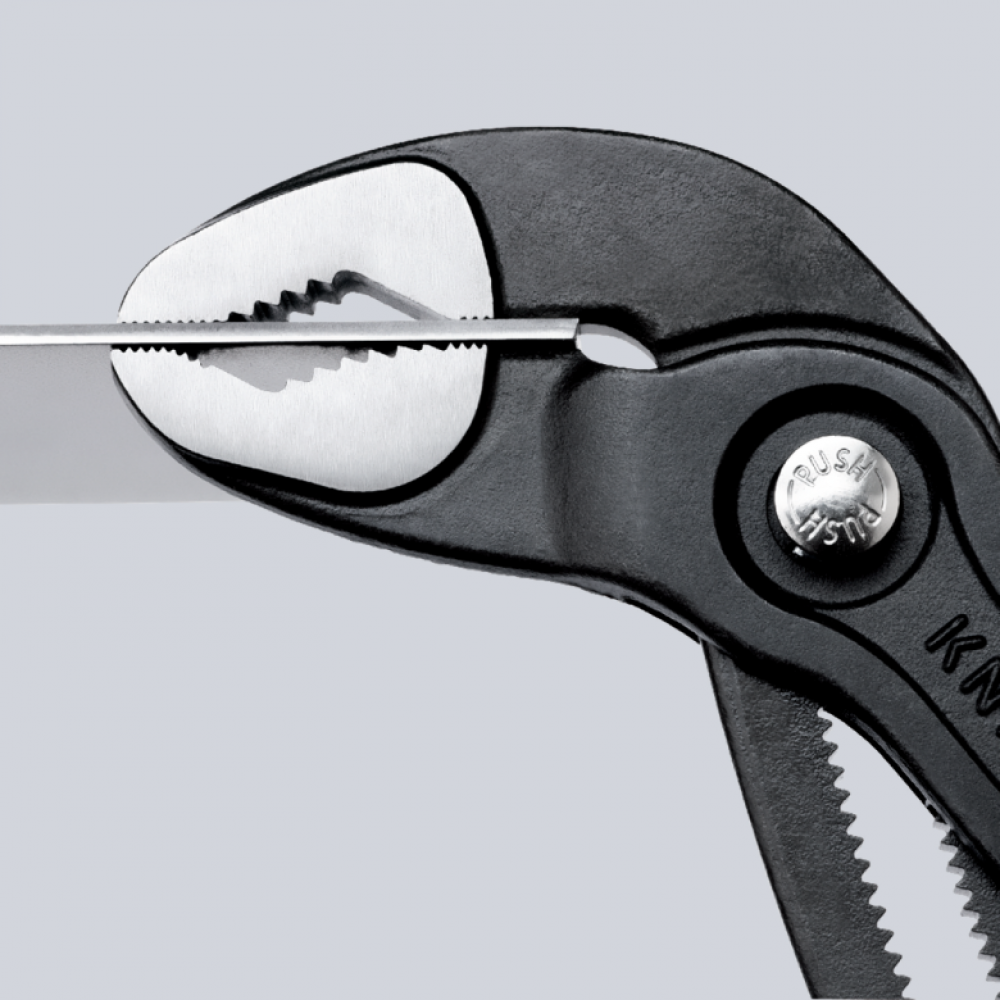Переставні кліщі Knipex Cobra Hightech сантехнічні (хромовані), 180 мм (87 03 180)