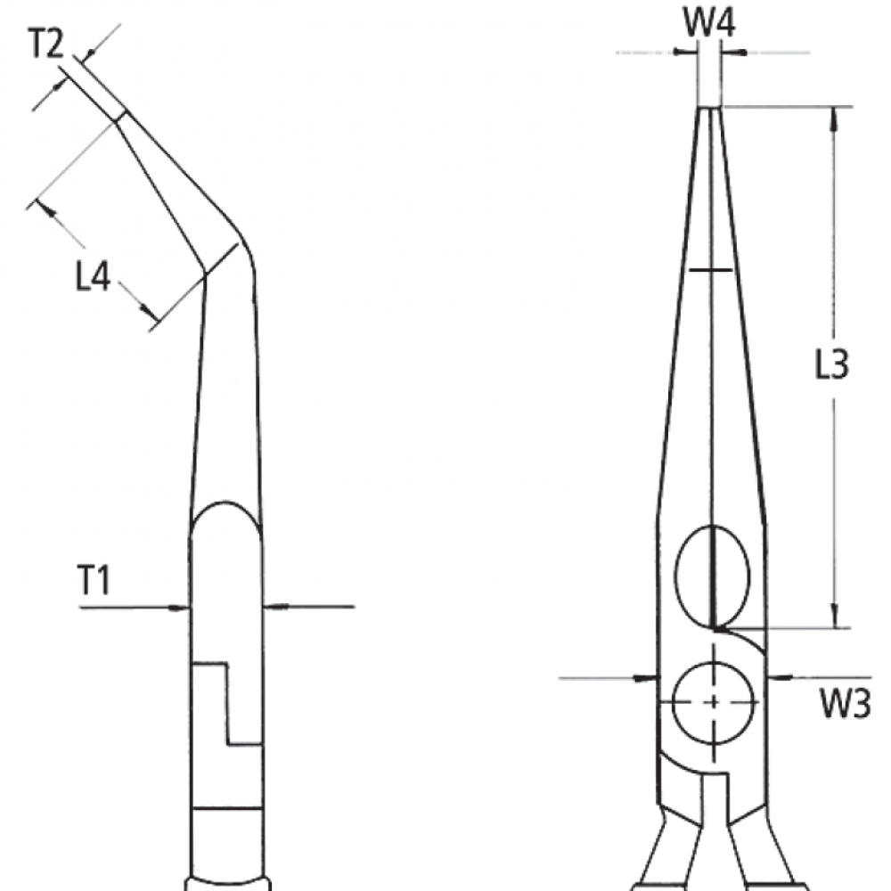 Плоскі круглогубці Knipex з ріжучими кромками, 160 мм (25 25 160)