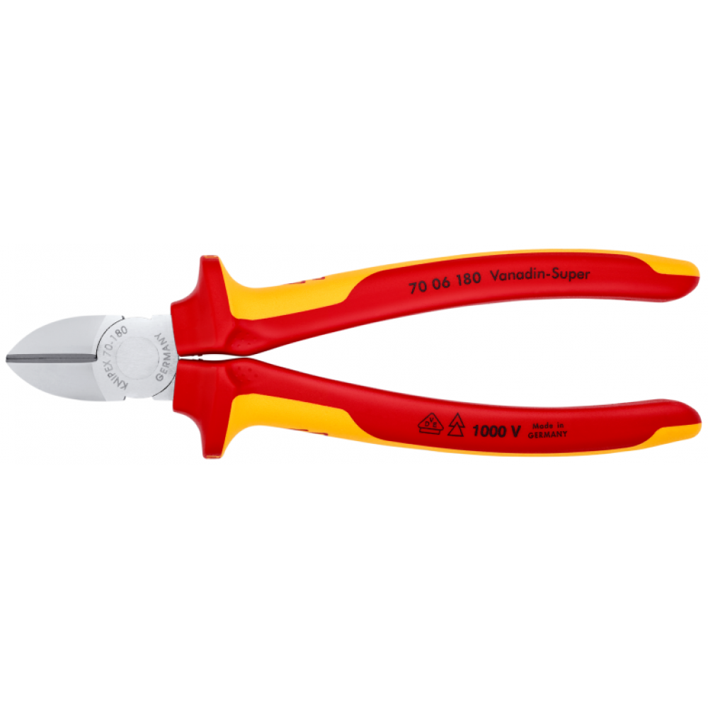 Кусачки бічні Knipex VDE (хромовані), 160 мм (70 06 160)