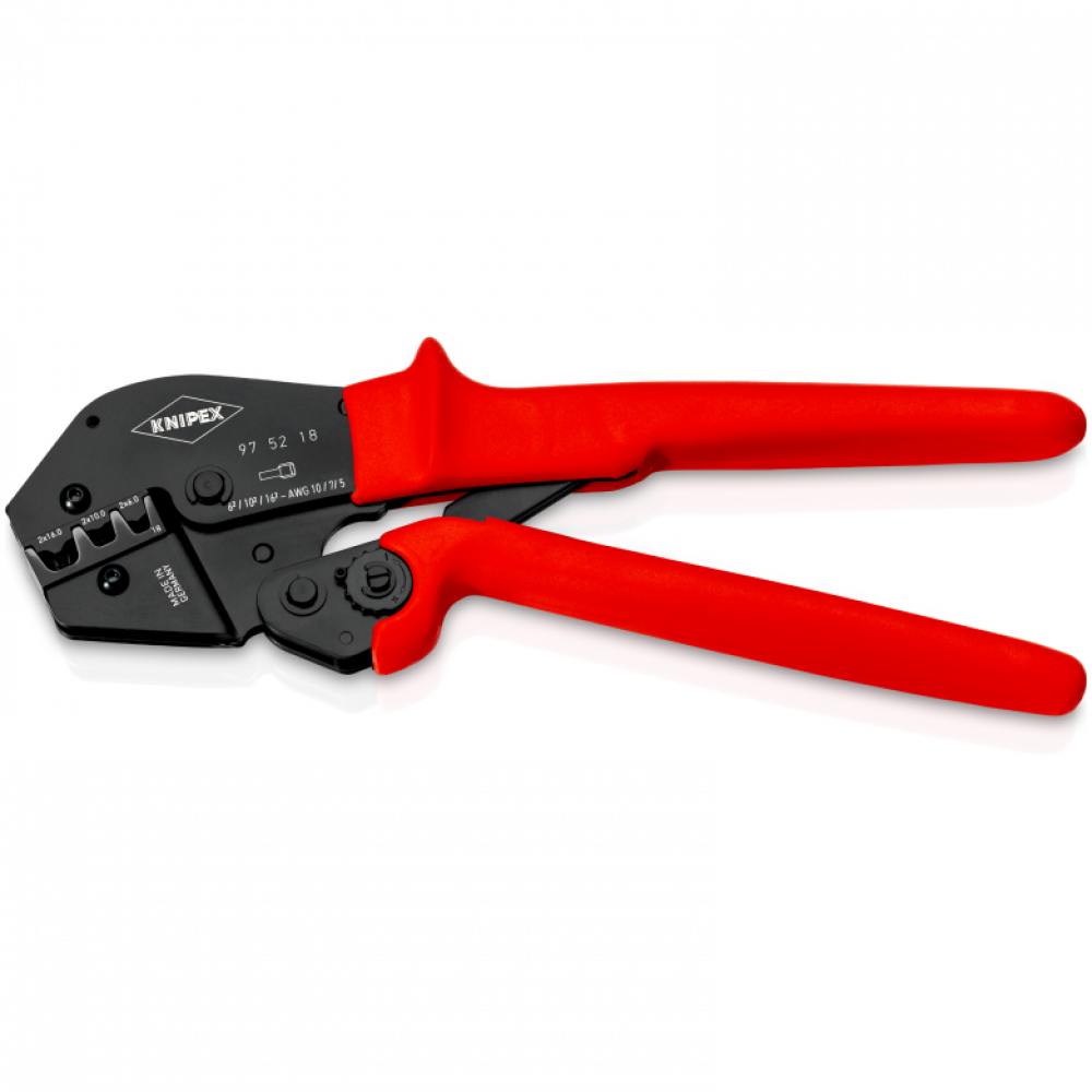 Пресс-клещи Knipex для опрессвки кабельных наконечников (0,25-6,0 мм²), L-250 мм (97 52 18)