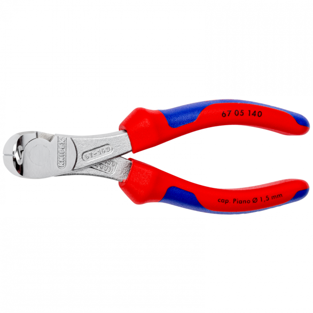 Кусачки Knipex торцеві для електроніки, 140 мм (67 05 140)
