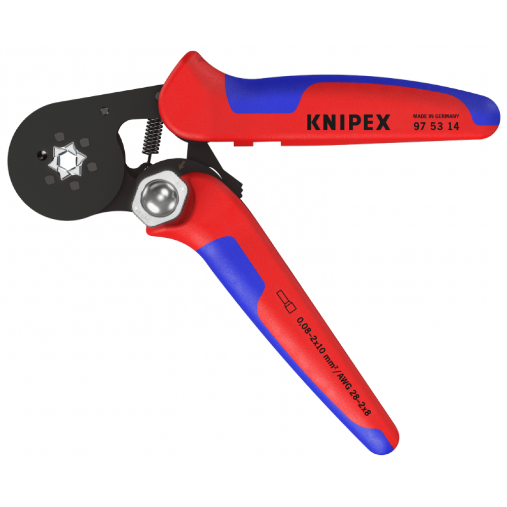 Інструмент Knipex для обжиму контактних гільз з автоналаштуванням, до 16 мм² (97 53 14)