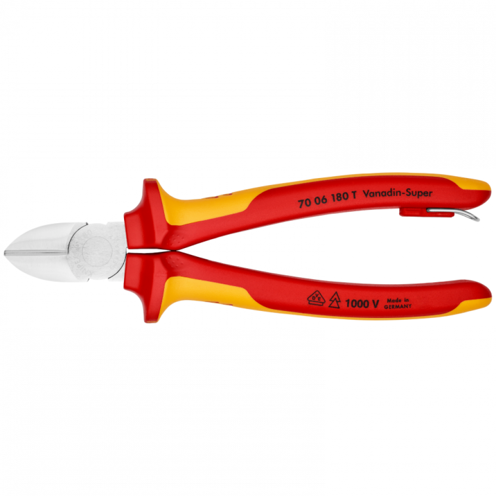 Кусачки боковые Knipex диэлектрические 180 мм особой мощности (70 06 180T)