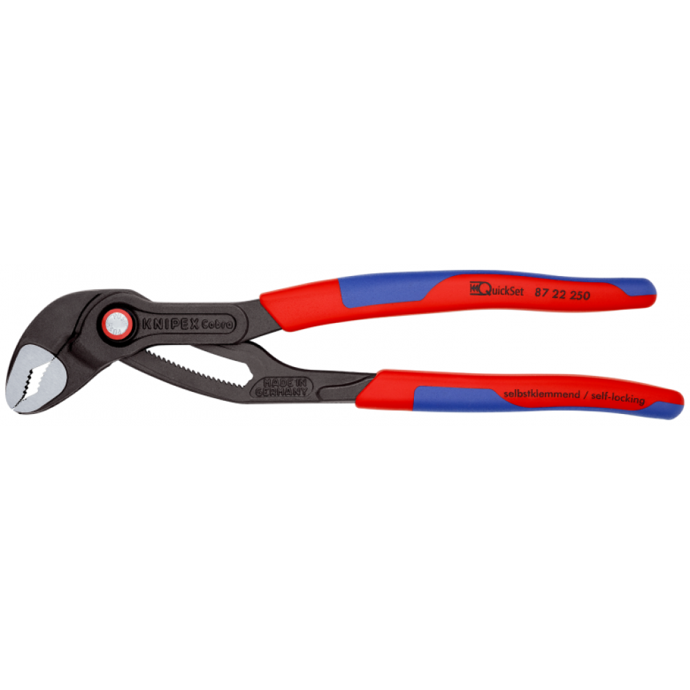 Переставні кліщі Knipex Cobra QuickSet (з автопуском) сантехнічні, 250 мм (87 22 250)