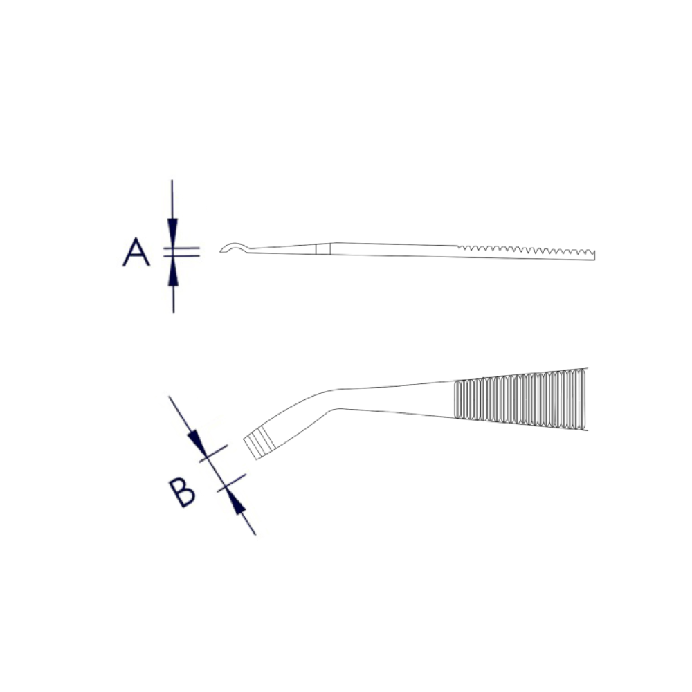 Пинцет Knipex ESD позиционирующий (изогнутый под углом 35°), 120 мм (92 16 02 ESD)