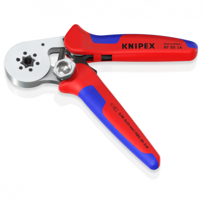 Інструмент для опресування контактних гільз Knipex, з автонастроюванням (97 55 14)