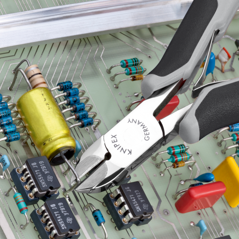 Кусачки боковые Knipex ESD для электроники (антистатические), 120 мм (77 02 120 ESD)