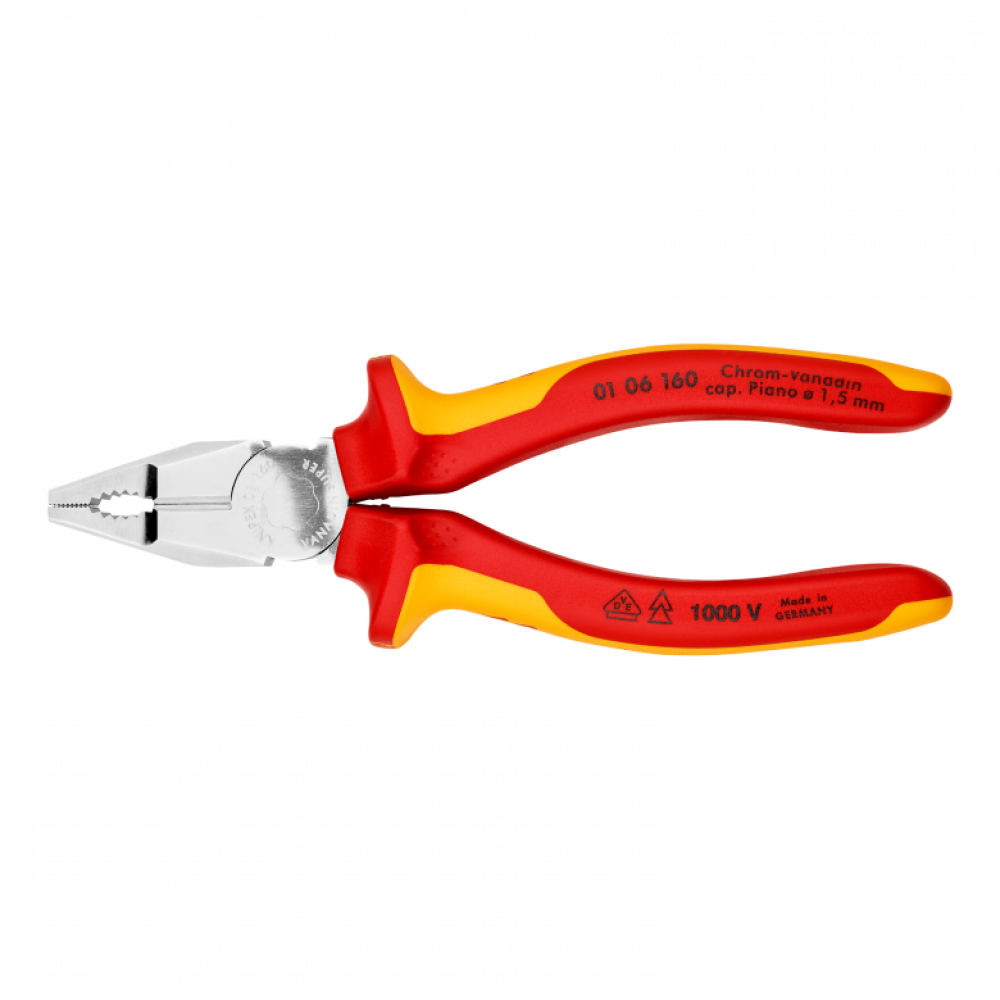 Плоскогубцы Knipex VDE комбинированные, 160мм (01 06 160)