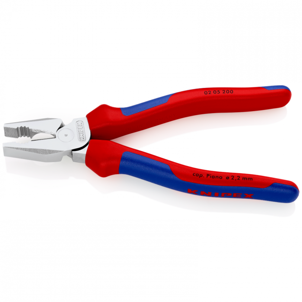 Плоскогубцы Knipex комбинированные особой прочности (хромированные), 200 мм (02 05 200)