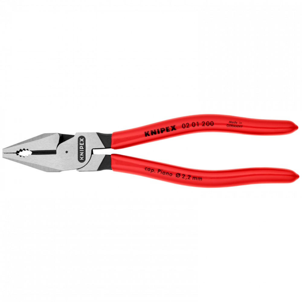 Плоскогубці Knipex комбіновані особливою потужністю, 200мм (02 01 200)