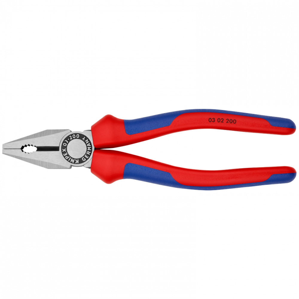 Плоскогубці Knipex комбіновані (фосфатовані), 200 мм (03 02 200)