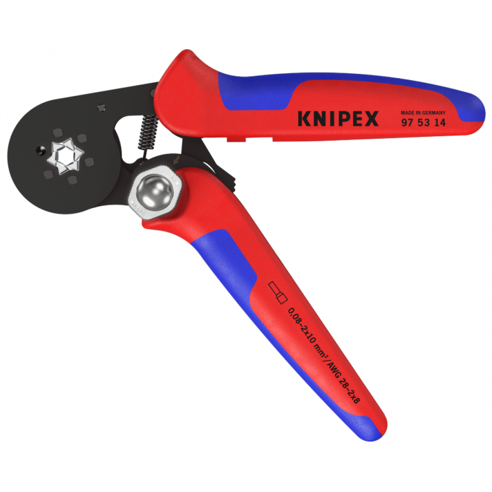Самонастроюючий інструмент для опресування контактних гільз Knipex (97 53 04)