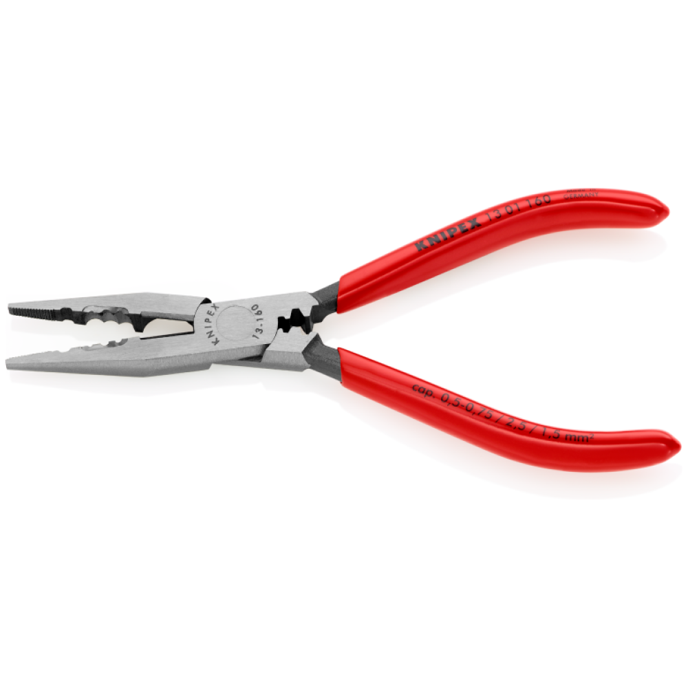 Плоскогубцы Knipex для монтажа проводов (фосфатированные), 160 мм (13 01 160)
