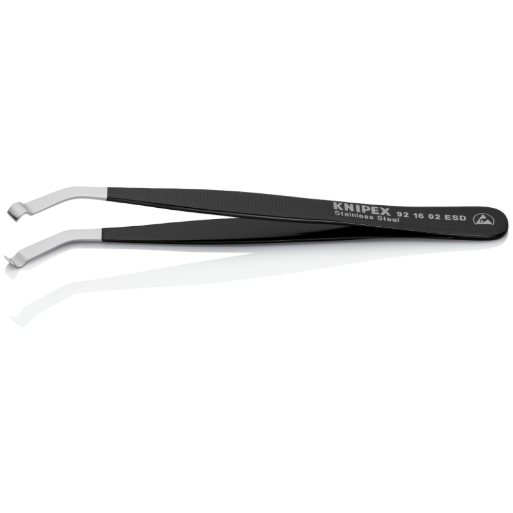 Пинцет Knipex ESD позиционирующий (изогнутый под углом 35°), 120 мм (92 16 02 ESD)