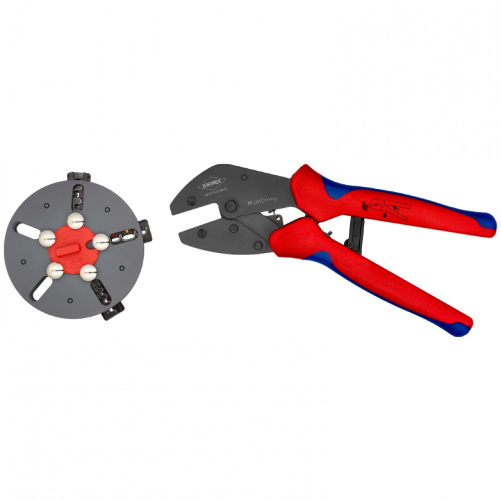 Клещи обжимные Knipex со сменными матрицами MultiCrimp® вороненые, 250 мм (97 33 01)