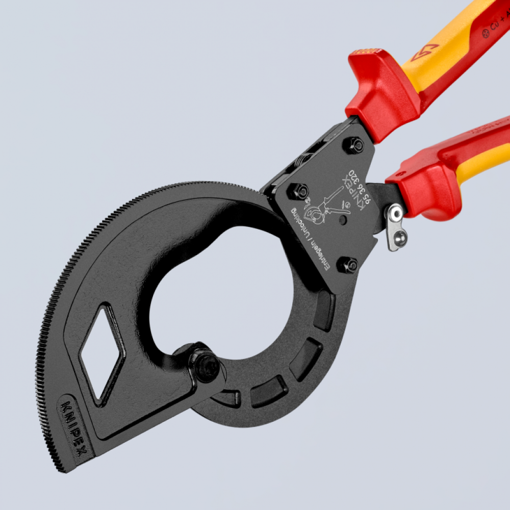 Ножницы для резки кабелей Knipex VDE (с рычажным механизмом), 320 мм (95 36 320)