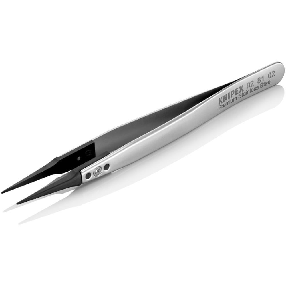 Пинцет Knipex ESD со сменными наконечниками (заостренные), 130мм (92 81 02)