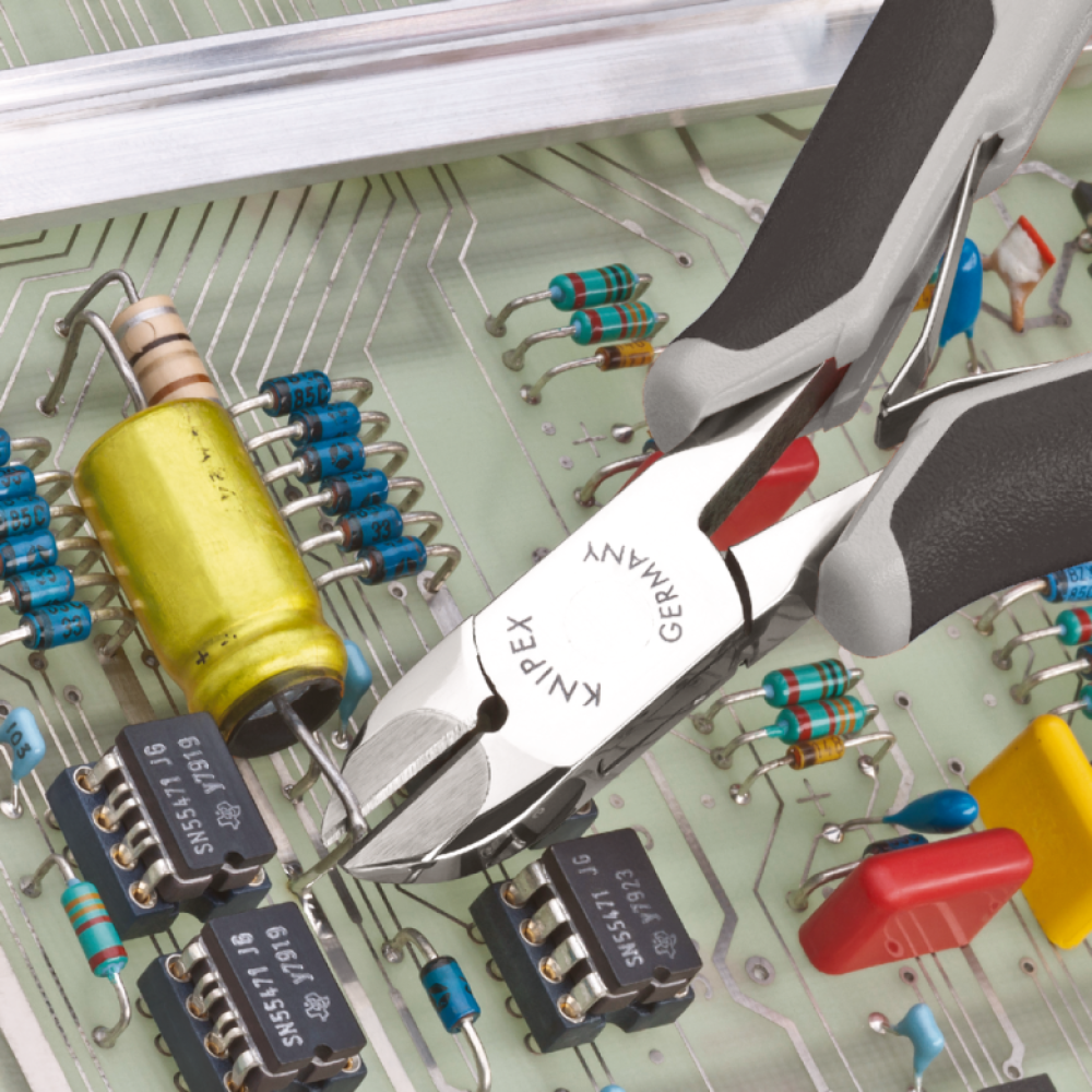 Кусачки боковые Knipex ESD для электроники (антистатические), 120 мм (77 02 120 ESD)