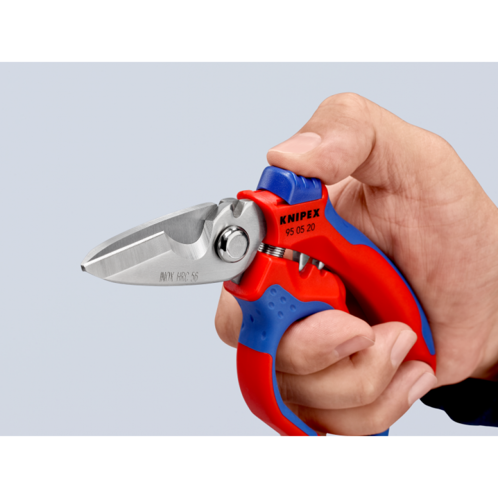 Ножиці електрика Knipex комбінованні, з подвійним гніздом для обжиму (95 05 20 SB)