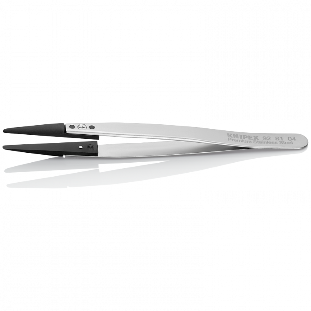 Пинцет Knipex ESD со сменными наконечниками (закругленный), 130мм (92 81 04)