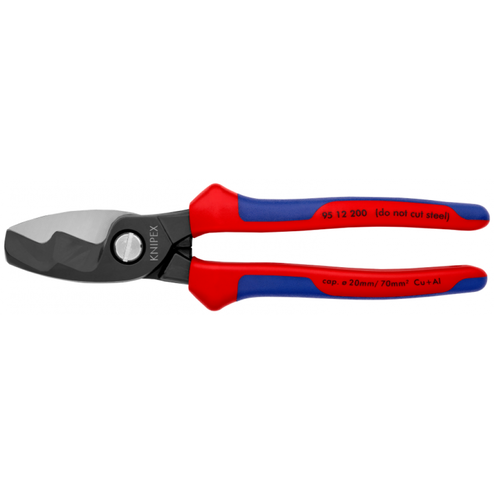Ножницы для резки кабелей Knipex с двойными режущими кромками Ø 20 мм / 70 мм² (95 12 200)