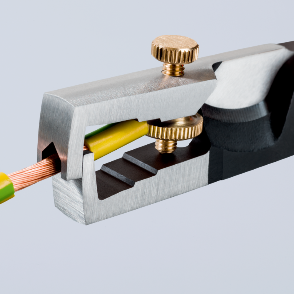 Клещи Knipex с накатанной головкой и контргайкой для удаления изоляции, с резаком StriX (13 62 180)