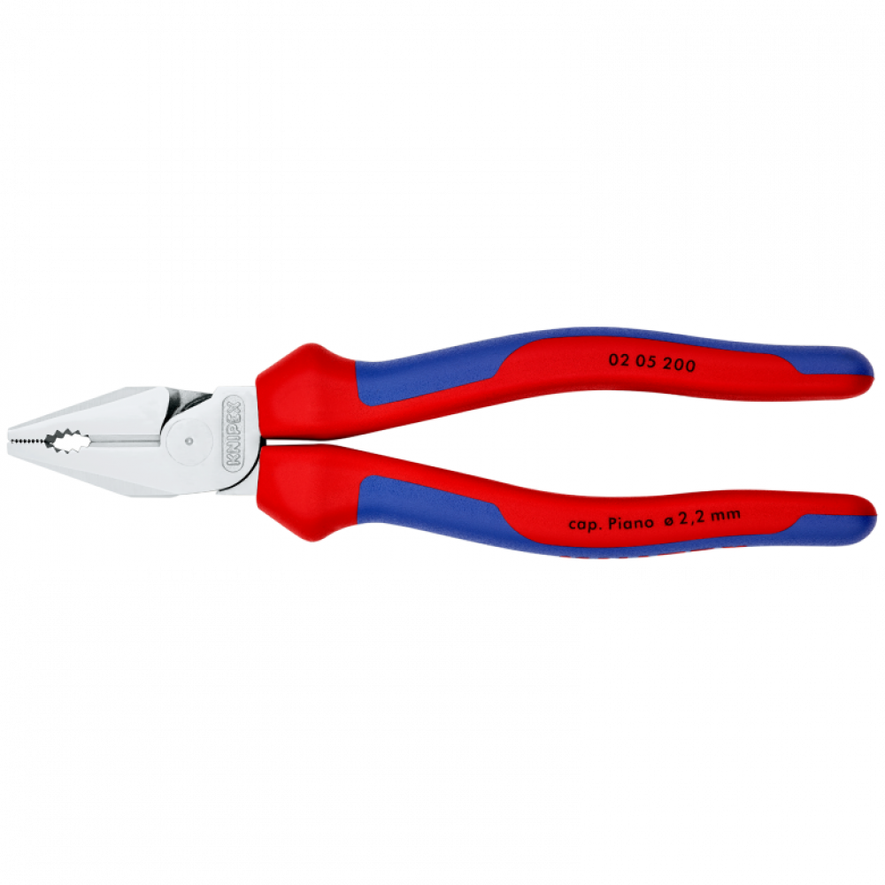 Плоскогубцы Knipex комбинированные особой прочности (хромированные), 200 мм (02 05 200)