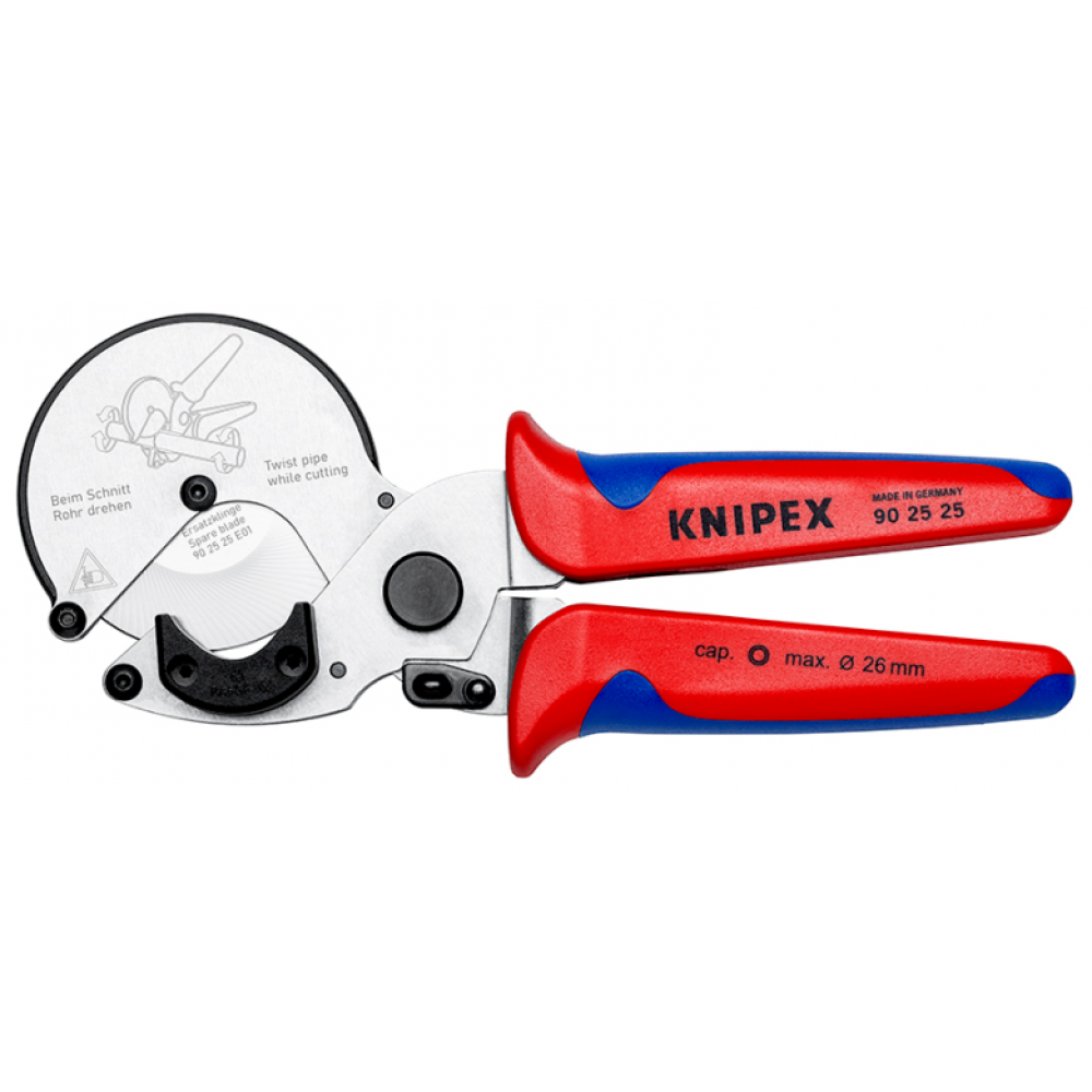 Труборіз Knipex для композитних та пластикових труб до 26мм (90 25 25)